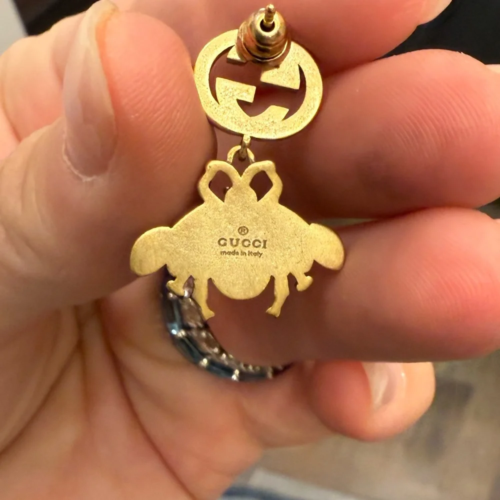 Three pairs of GG earrings. Elegant Gold and Silver Earrings - 3 pairs total - Picture 7 of 7